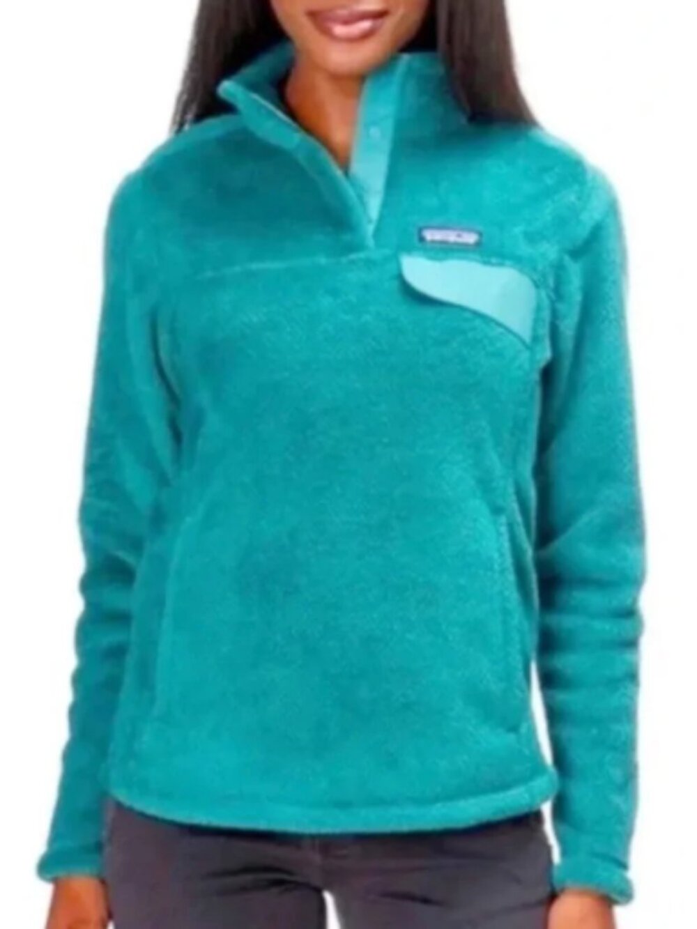 Patagonia Re-Tool Snap-T Women's M Epic Blue Polartec Fleece Pullover 25442